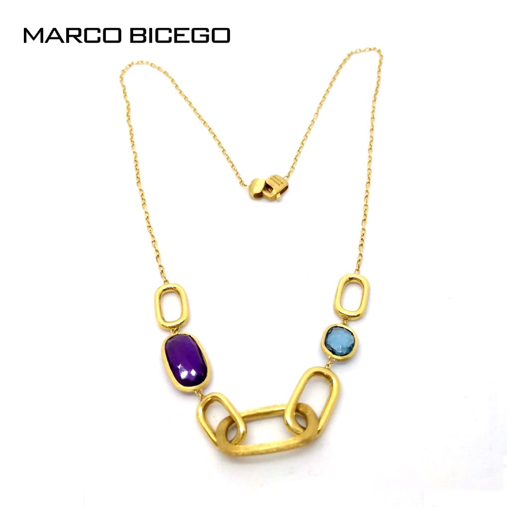 アクセサリー MARCO BICEGO MURANO NECKLACE Marco Bicego Murano 18K Gold Gemstone Link Necklace